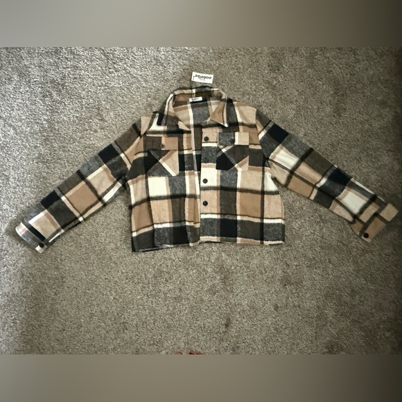 Plaid Button-Up Jacket - Picture 2 of 4